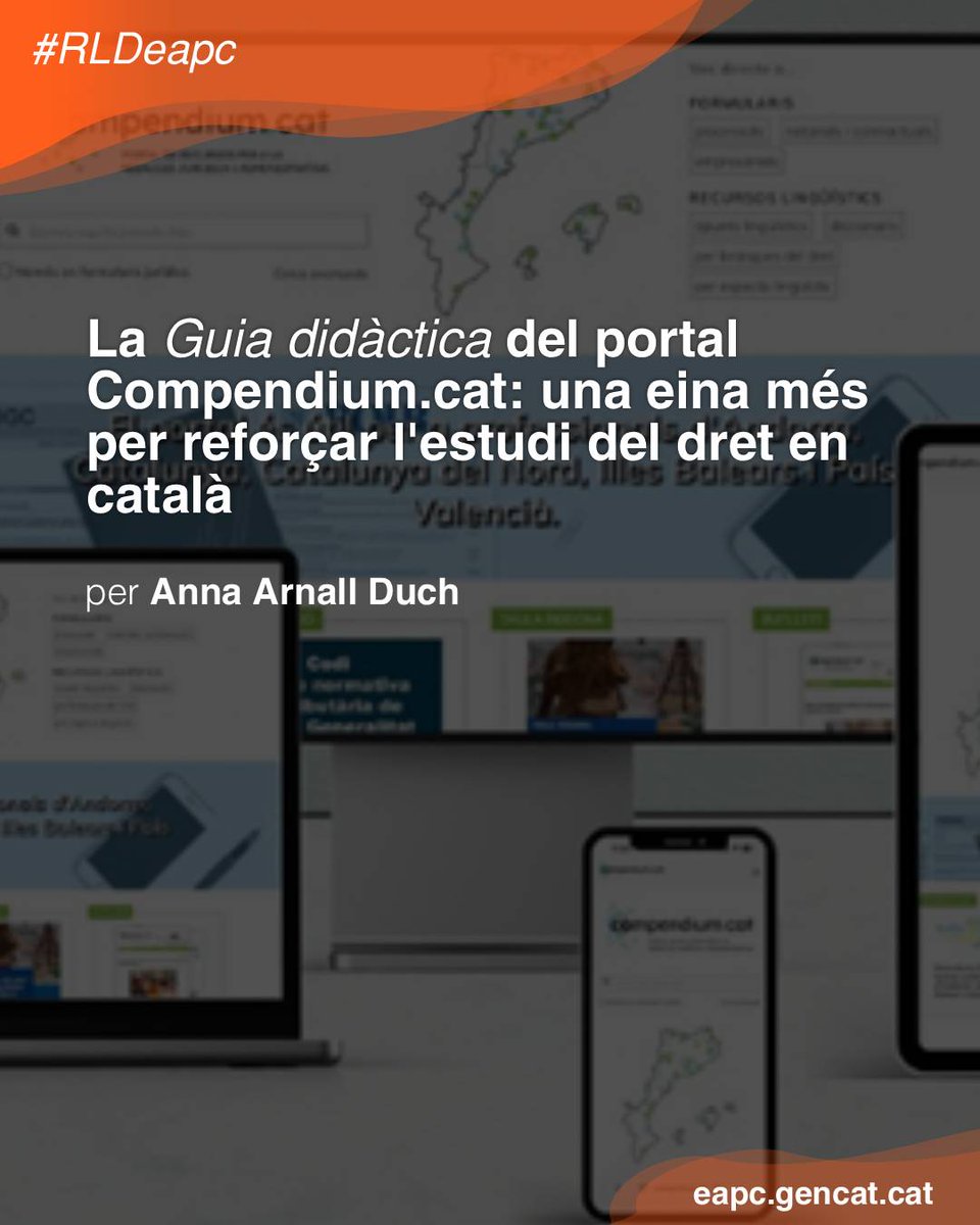 eapccat's tweet photo. Anna Arnall, membre del Consell de Redacció de la Revista de Llengua i Dret, presenta al blog #RLDeapc la Guia didàctica del portal #Compendium, que ofereix activitats, recursos i propostes docents per treballar la #RedaccióJurídica en català

📲 https://t.co/ms9aURaLIx https://t.co/xV8jfY10pR