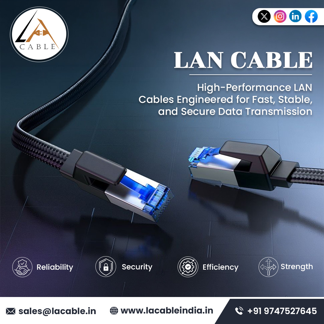 CableLa13357's tweet image. Experience seamless connectivity with our high-performance LAN Cables 🔌💻
📞 +91 9747527645
✉️ sales@lacable.in
🌐 lacableindia.in
#LACable #LANCable #NetworkingSolutions #SecureConnection #HighSpeedInternet #DataTransmission #ITInfrastructure #ReliableConnectivity