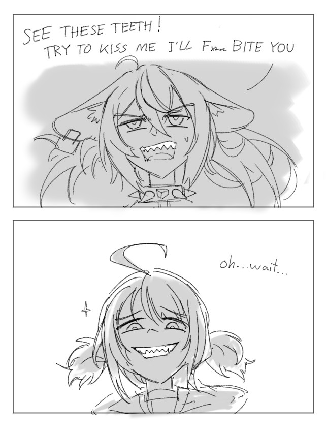 monica_mtna's tweet image. Sharp teeth🦷