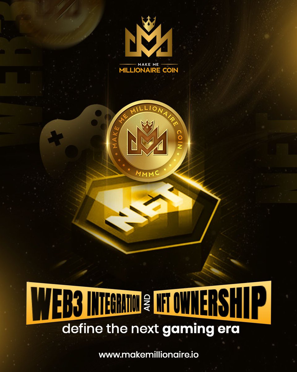 mmmc_token's tweet photo. Web3 integration + NFT ownership = the next gaming evolution. 🎮💎

With MMMC, gaming connects to real digital value and true asset ownership. 🚀✨

Play. Own. Participate in the future economy. 👑

🌐 https://t.co/NIsNw6git2

#MMMC #Web3Gaming #NFTOwnership #BlockchainGaming https://t.co/DxjhrqAwXf