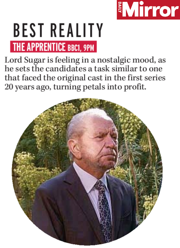 Lord Sugar tweet media