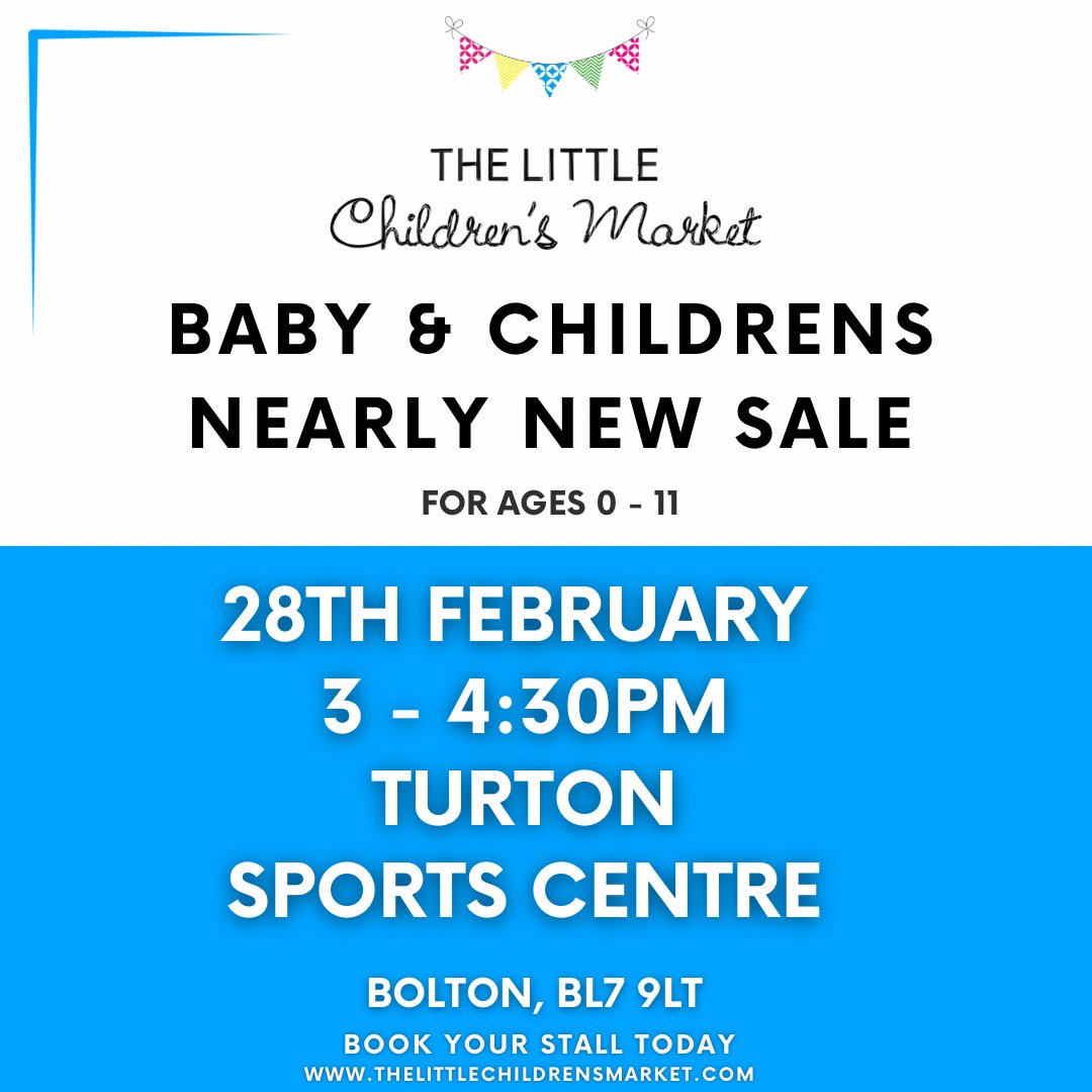 This Saturday we have The Little Children's Market happening in our Sports Hall.  3pm-4:30pm.

Hope to see you there!

thelittlechildrensmarket.com/events/bolton-…