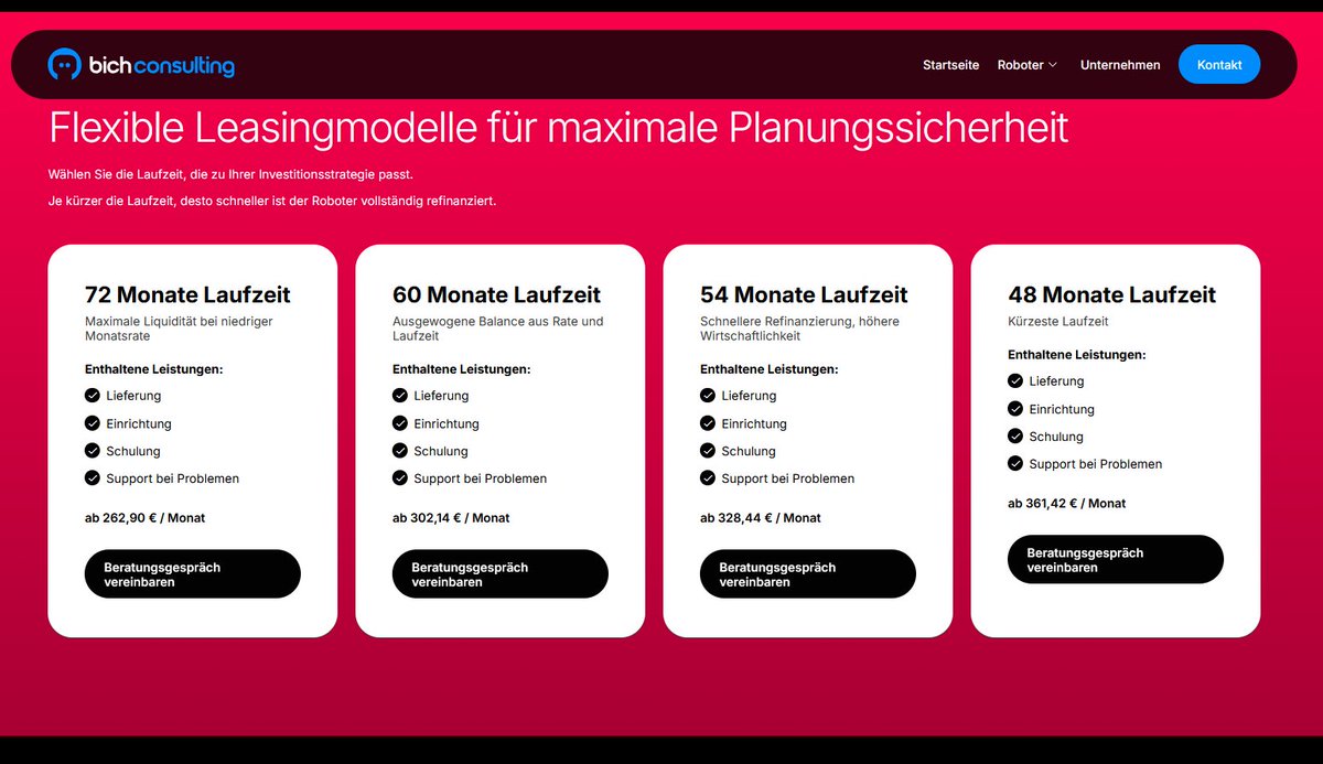bichconsulting's tweet photo. Ein großer Schritt für uns:

Unsere Webseite https://t.co/eK6yD9Ow32 erstrahlt jetzt im neuen Design!  

Mehr Übersicht, mehr Infos, mehr von dem, was euch wirklich interessiert.  

Und es geht weiter: Blogs, Mitarbeiter-Bereich, neue Produkte und noch mehr spannende Inhalte sind in Arbeit.  

Ich bin richtig happy mit dem Ergebnis und freue mich auf euer Feedback!   

Alfred Bich
CEO 
BICH-Consulting

#Serviceroboter #Robotik #Automatisierung #bichconsulting