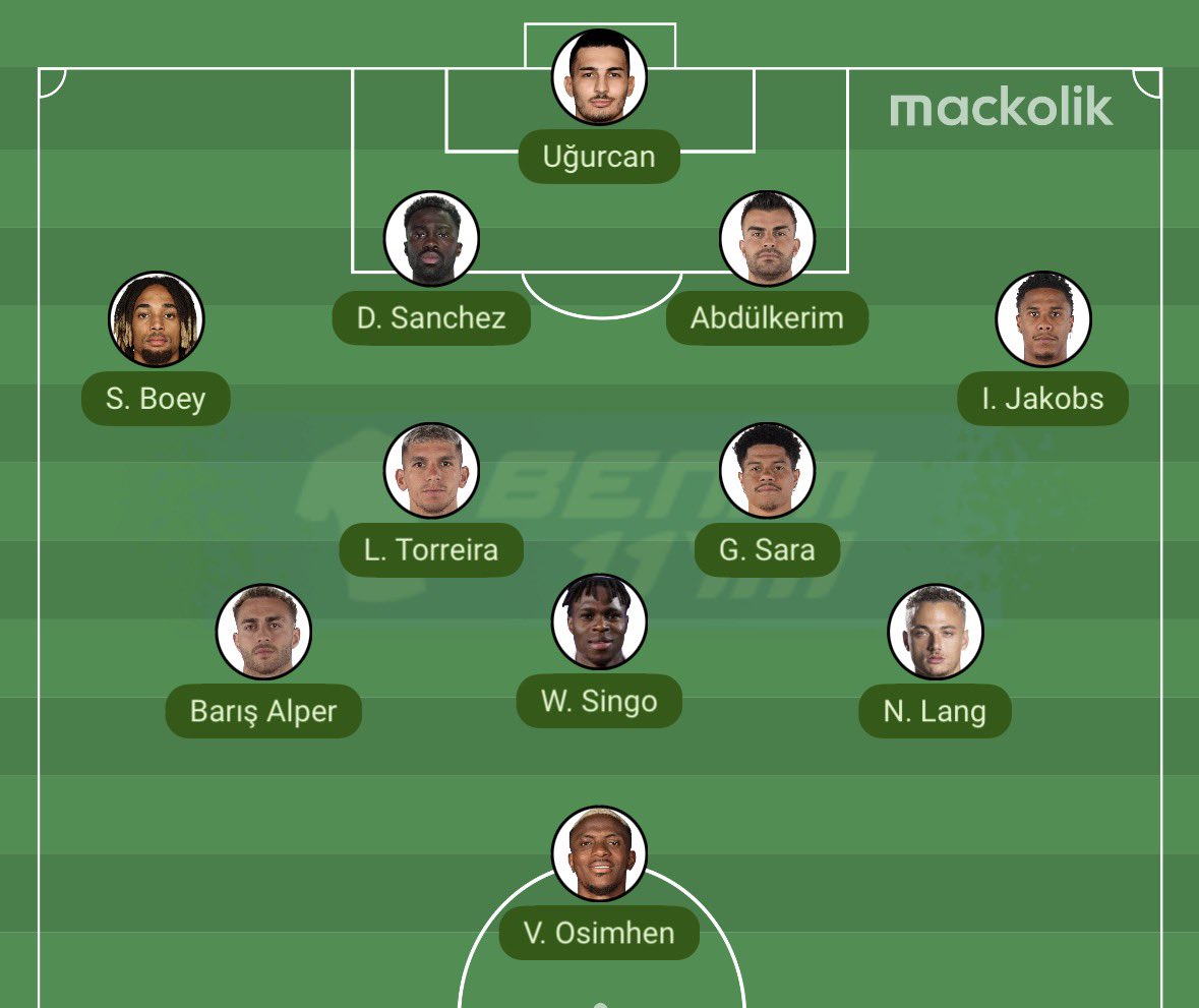 Bundan sonra her maça çıkılacak 11 budur NET!