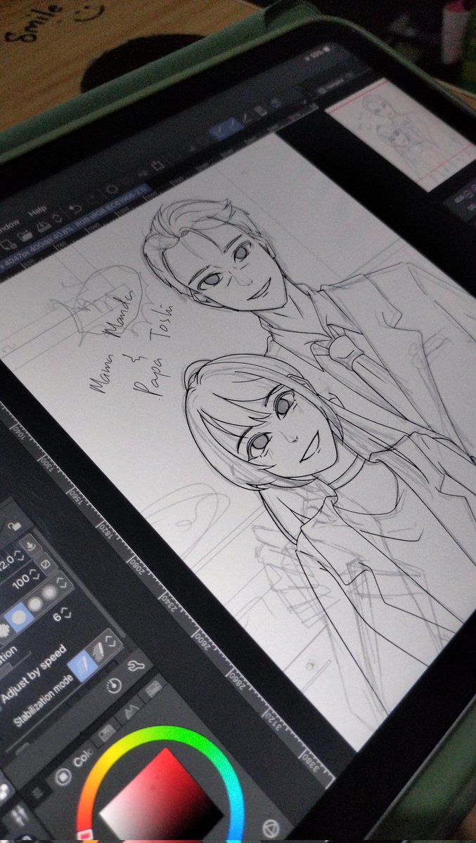 Syawnmyown's tweet photo. Setor WIP Mama Manda sama Papa Toshi. 
#AmandArt #ToshibArt #ToshiManda https://t.co/SxV43K4fXM