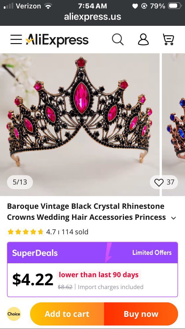 #PJVision 🛑SCAM ALERT🛑 Here we have MORE #Scamming going on.. They're charging $30 for a tiara that cost $4.22. #WakeUp people. #DollyVision #scammers #conartists #grifters #liars #bullshit #TrueCrime #fraudsters #fake #charlatan #shyster