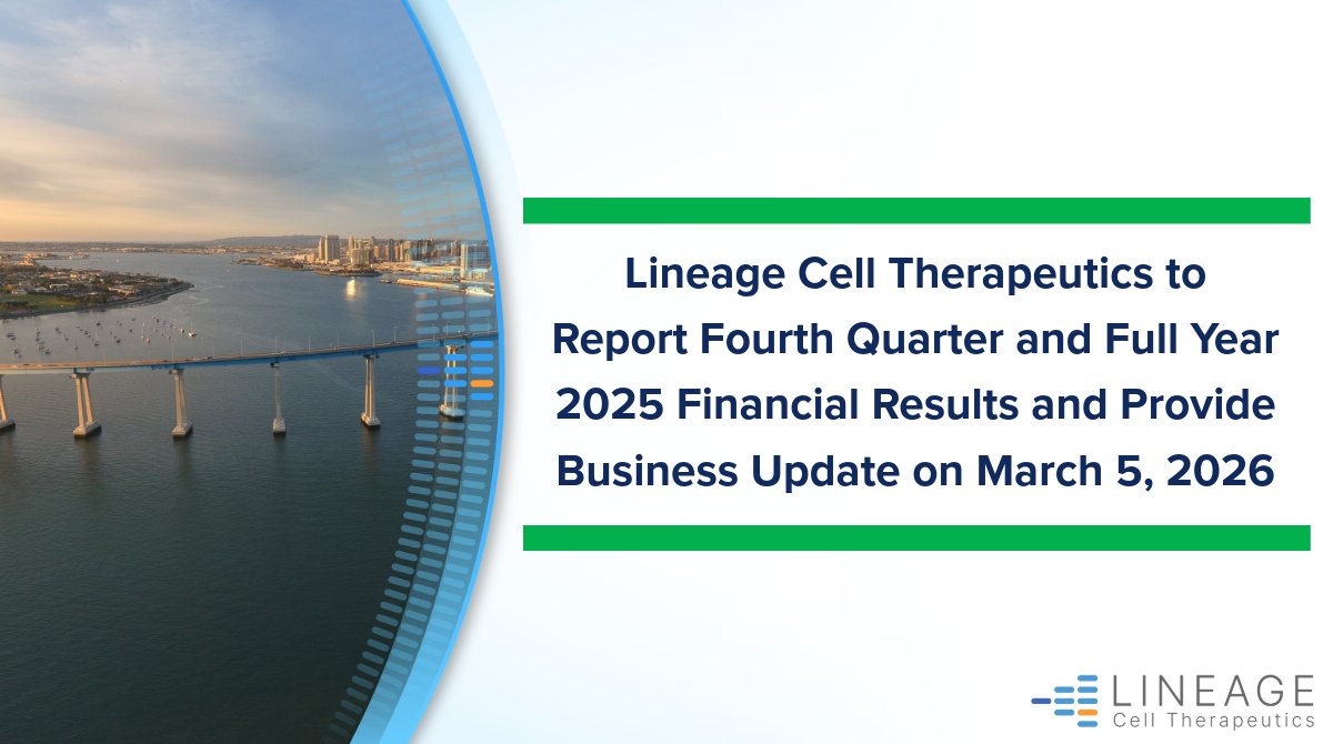Lineage Cell Therapeutics tweet media