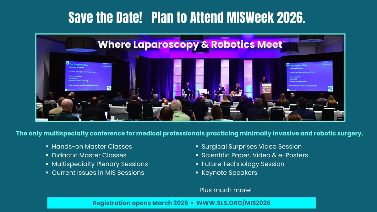 Society of Laparoscopic & Robotic Surgery (SLS) tweet media