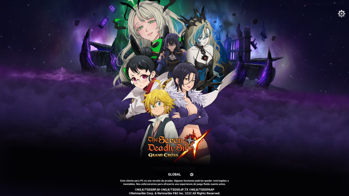 AntooElCazador's tweet photo. Pantalla de login para El Aniversario Festival Global. Temática de Catástrofes/Pesadillas como personaje nuevo: Salos en The Seven Deadly Sins: Grand Cross #Salos #7ds #GrandCross https://t.co/1h5foz9SFo