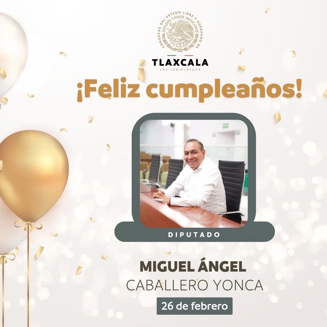 🎉 Celebramos al diputado Miguel Ángel Caballero Yonca.
Miguel Ángel Caballero Yonca MACY 

Que este nuevo ciclo venga cargado de energía, buenas noticias y proyectos que sigan dejando huella. Le deseamos un año pleno y lleno de logros. ¡Felicidades! 🎂✨