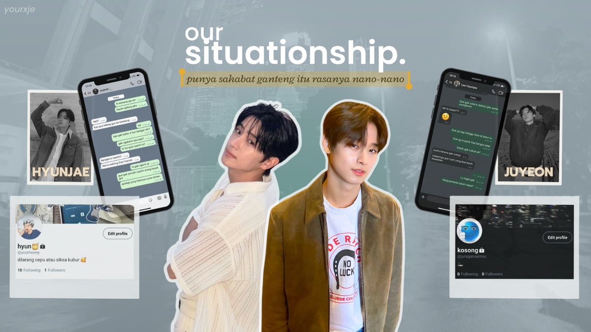 yourxje's tweet photo. our situationship — jumil au

punya sahabat ganteng itu rasanya nano-nano. https://t.co/QfLH0joulg