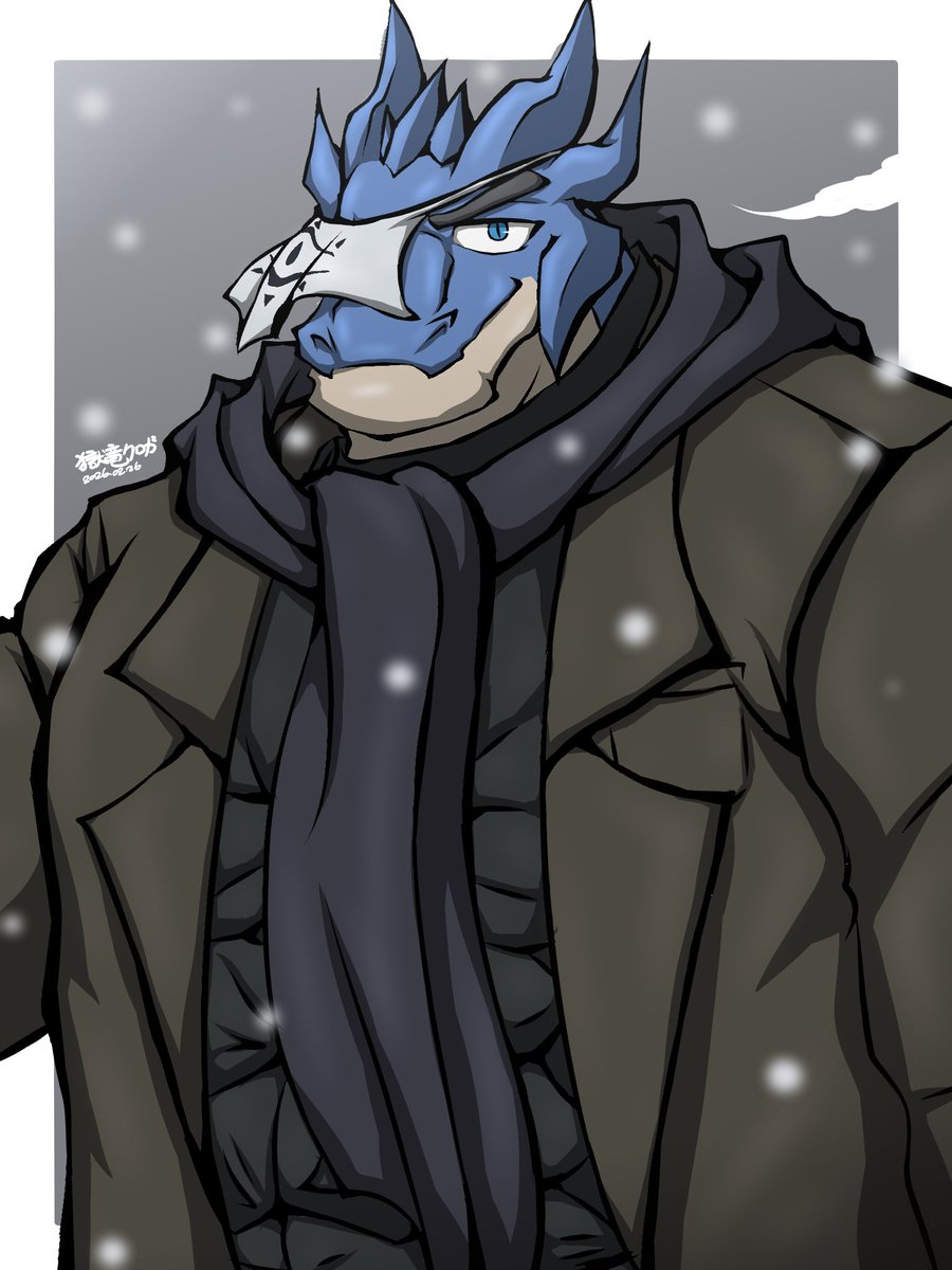 rehgar38113's tweet photo. 【友情繪製】雪❄️
久違的動筆😭
上班搞到厭世，過年連假忙翻+受傷，沒心力動筆😵‍💫
這是我拖欠很久的圖，加上冬裝設計，希望你會喜歡🙏

Art for @Tsabasa_ https://t.co/TmnWBNLkRU