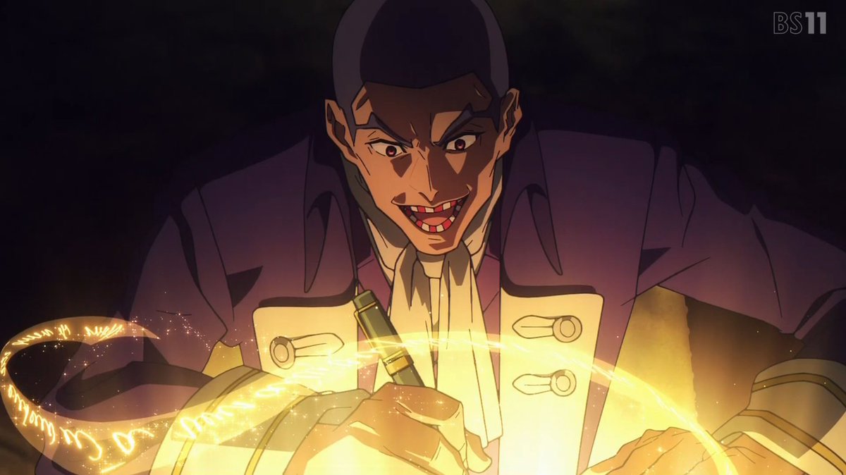 FGO24327870's tweet image. #fate #strange fake

8話でウォッチャーの影法師が偽キャスターの真名をサラッと言ってたけど…

もう解禁されたって事でいいのかな？
真名の方でこの人のこと読んだり、小ネタについてポストしてもいいのかな？😅