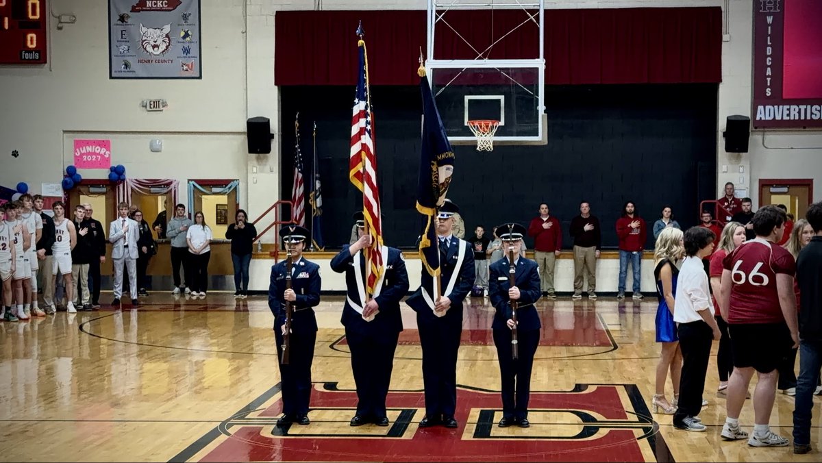 Cadets presented colors prior to the Homecoming boys basketball game. They did an incredible job and you could not tell that two were presenting for the very first time. Great job!!