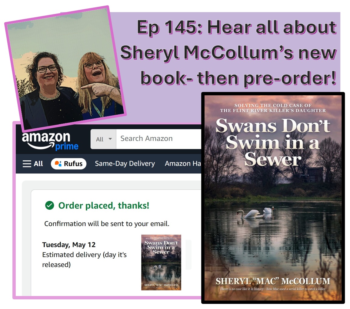 shelf_club's tweet image. Ep 145: Jill &amp;amp; Mac talk about her new book- Swans Don’t Swim in a Sewer- #1 on Amazon New Releases!  Pre-order yours today!    
#serialkiller #bookclub @NancyGrace @crimeonlinenews @CrimeCon @amazonbooks