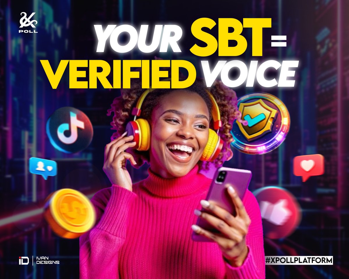 Drdvlvan's tweet photo. 🚀 Big news! #XPOLL is now LIVE on #TikTok!

We’re bringing SignalTok to the creator economy where your Soul-Bound Token (SBT) becomes your ultimate badge for a verified voice. Own your identity. Prove your authenticity.

"Welcome to SignalTok. ⚡️"

More about this below! 👇 https://t.co/xVacHa9Uh4