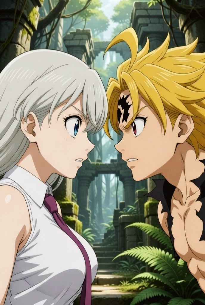 ORareNet's tweet photo. Elizabeth vs Meliodas. 3000 years ago.
#NanatsuNoTaizai
#SevenDeadlySins https://t.co/7lNM6YZlMc
