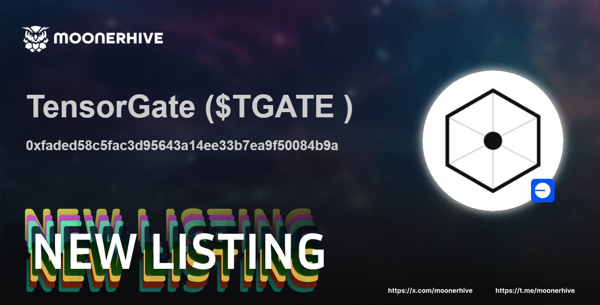 🚀 New Token Alert on MoonerHive! 🚀

TensorGate ( $TGATE  )

0xfaded58c5fac3d95643a14ee33b7ea9f50084b9a

Explore now and join the community! 🌕
🌟 #Crypto #memecoins #Memes #NewToken #MoonerHive 

Explore more: moonerhive.com/token/0xfaded5…
