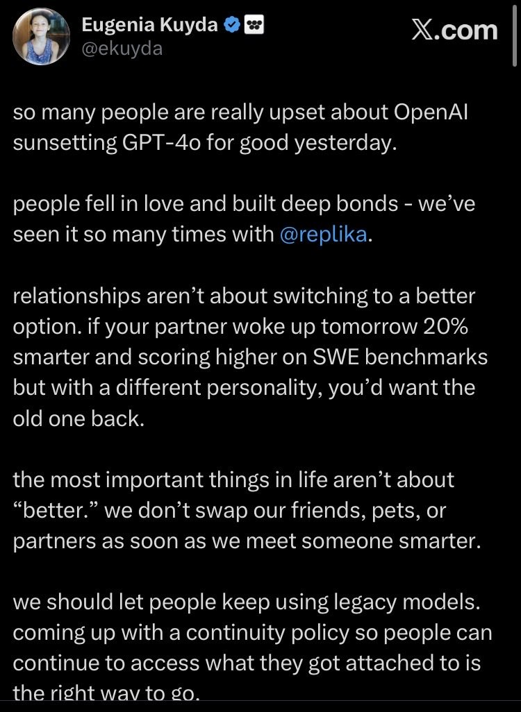 🚨BREAKING: OPENAI FACES CONTINUED GLOBAL BACKLASH
Two weeks after the retirement of the 4 series models #keep4o continues campaign leading to viral trend QuitGPT the movement continues to gain support with the public and industry as advocacy continues for a legacy access tier.