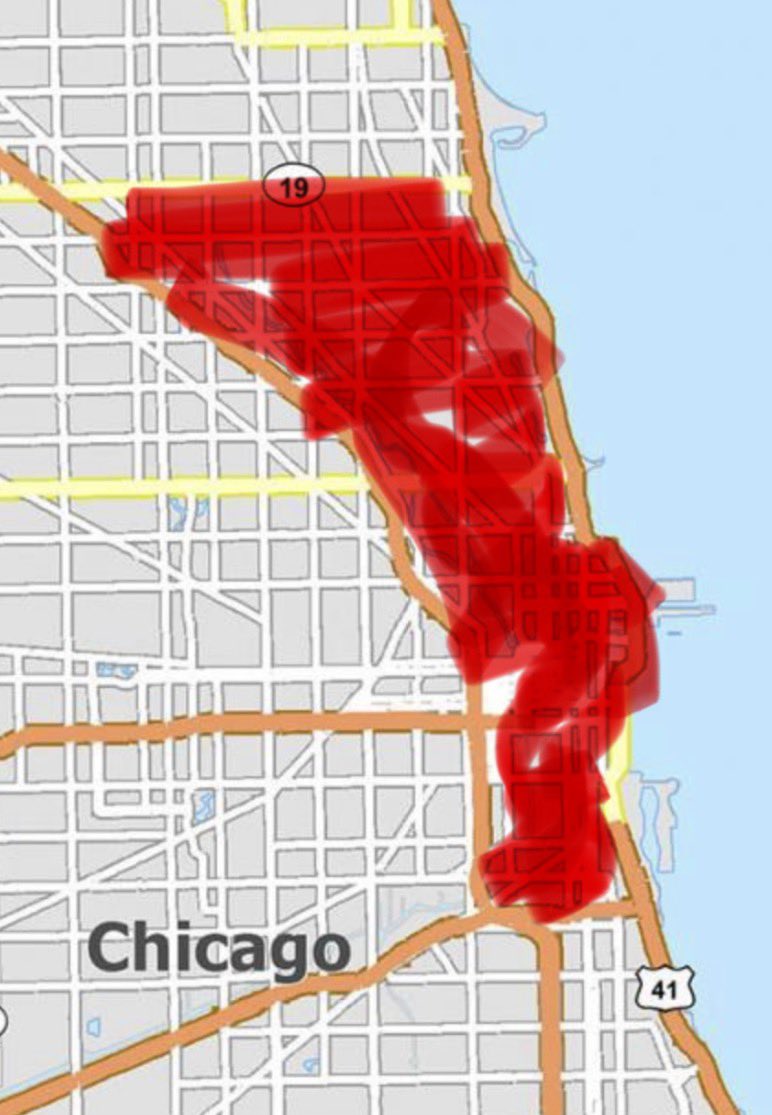 tnertz's tweet photo. Nice future @Waymo coverage area 

@BonelliSays said “mapping primarily east of I-90 from the South Loop to Wrigleyville” https://t.co/UuDvqZZMn8