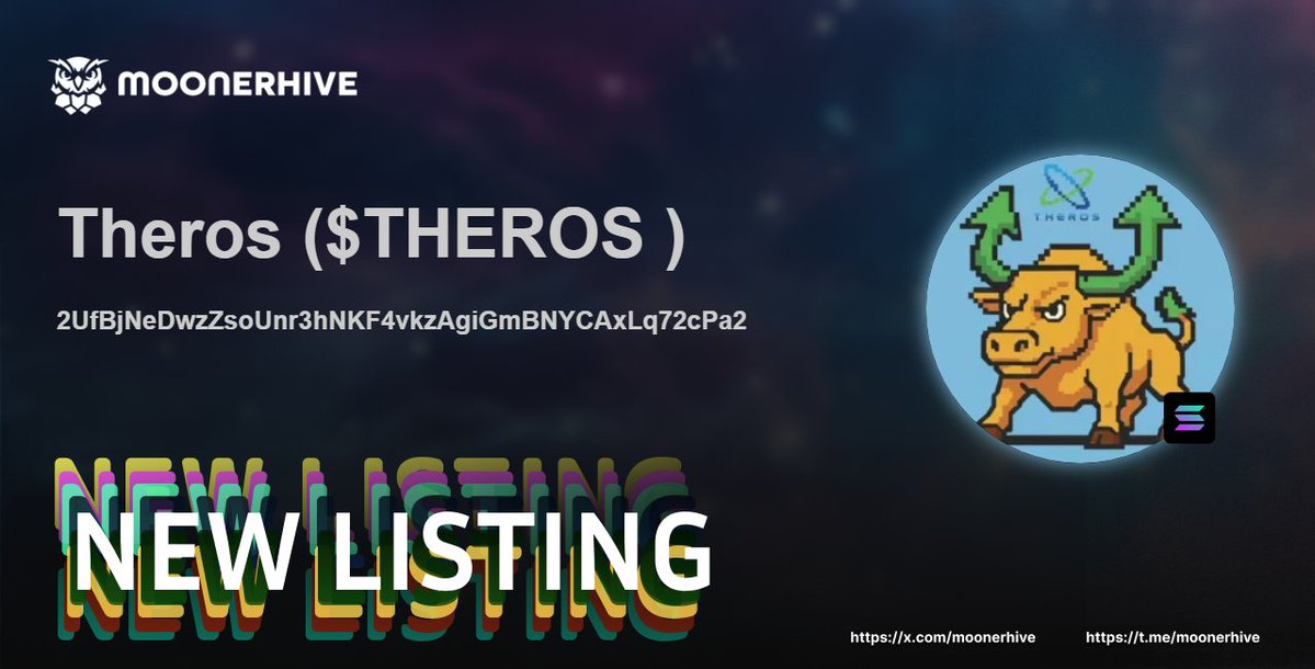 🚀 New Token Alert on MoonerHive! 🚀

Theros ( $THEROS  )

2UfBjNeDwzZsoUnr3hNKF4vkzAgiGmBNYCAxLq72cPa2

Explore now and join the community! 🌕
🌟 #Crypto #memecoins #Memes #NewToken #MoonerHive 

Explore more: moonerhive.com/token/2UfBjNeD…