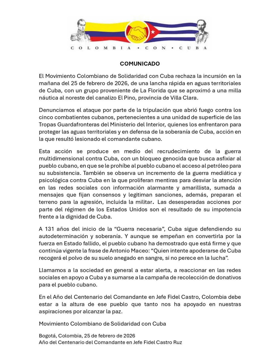 Embajada de Cuba en Colombia tweet media