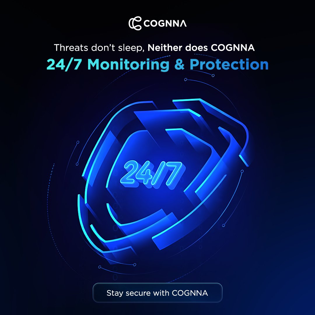 cognna's tweet photo. In Ramadan, SOC shifts change.
Threat actors don’t.

While teams adjust hours and operate with lighter coverage, attackers look for the quiet gaps; when fatigue is high and response times slow.

Cyber threats don’t fast. They don’t pause. They don’t respect working hours.

With COGNNA’s Smart MSOC, your security never skips a beat:
- AI-led triage and threat detection
- Real-time investigation & rapid containment
- 24/7 expert monitoring
- Full visibility across your environment
- Expert Human Guardians & AI Synergy

No gaps. No downtime. No compromises. Even when schedules change.

Secure your business with COGNNA now: https://t.co/kYl5W8iDRn

#COGNNA #Cybersecurity #AgenticAI #MSOC #MDR