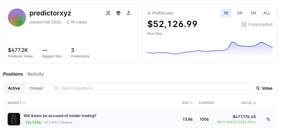 mistor's tweet image. this dude made more money on inside trading the axiom story than the actual inside trader