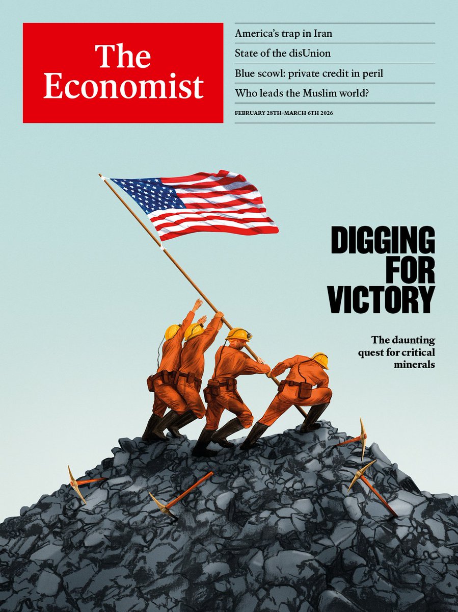 TheEconomist's tweet photo. America is racing to break China’s chokehold on critical minerals—but its approach has flaws. It should follow three principles https://t.co/t5SkUsYgjf https://t.co/BgoWViJBZv