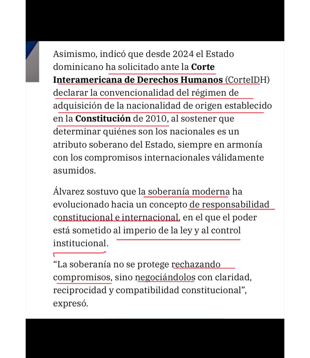 jvcs57's tweet photo. ATENCIÓN PAÍS: El canciller @robertoalvarez acaba de confesar ante el @TribunalConstRD que ha estado violando y desconociendo desde el 2024👇, la Sentencia de ese mismo Tribunal  No. TC 256/14 , que declaró nulo de nulidad absoluta el documento por el cual el país aceptó en 1999 la competencia de la Corte Interamericana de Derechos Humanos, porque NO fue aprobado por el Congreso Nacional, como lo ordenaba la Constitución.

Confesó ayer que él ha estado “negociando” en pos de una “soberanía moderna” y reconociendo traicioneramente competencia jurisdiccional de esa nefasta Corte, nada más y nada menos que sobre el régimen de la nacionalidad dominicana.

Esa traidora maniobra tiene la agravante de que ya esa Corte ha fallado ilegal e indignantemente en contra de nuestro país, atreviéndose a ordenar que cambiemos esas reglas soberanas sobre nuestra nacionalidad, para incluir a millones de invasores ilegales haitianos, que han estado trasladándose, en masivo éxodo inducido, sobre nuestro territorio.