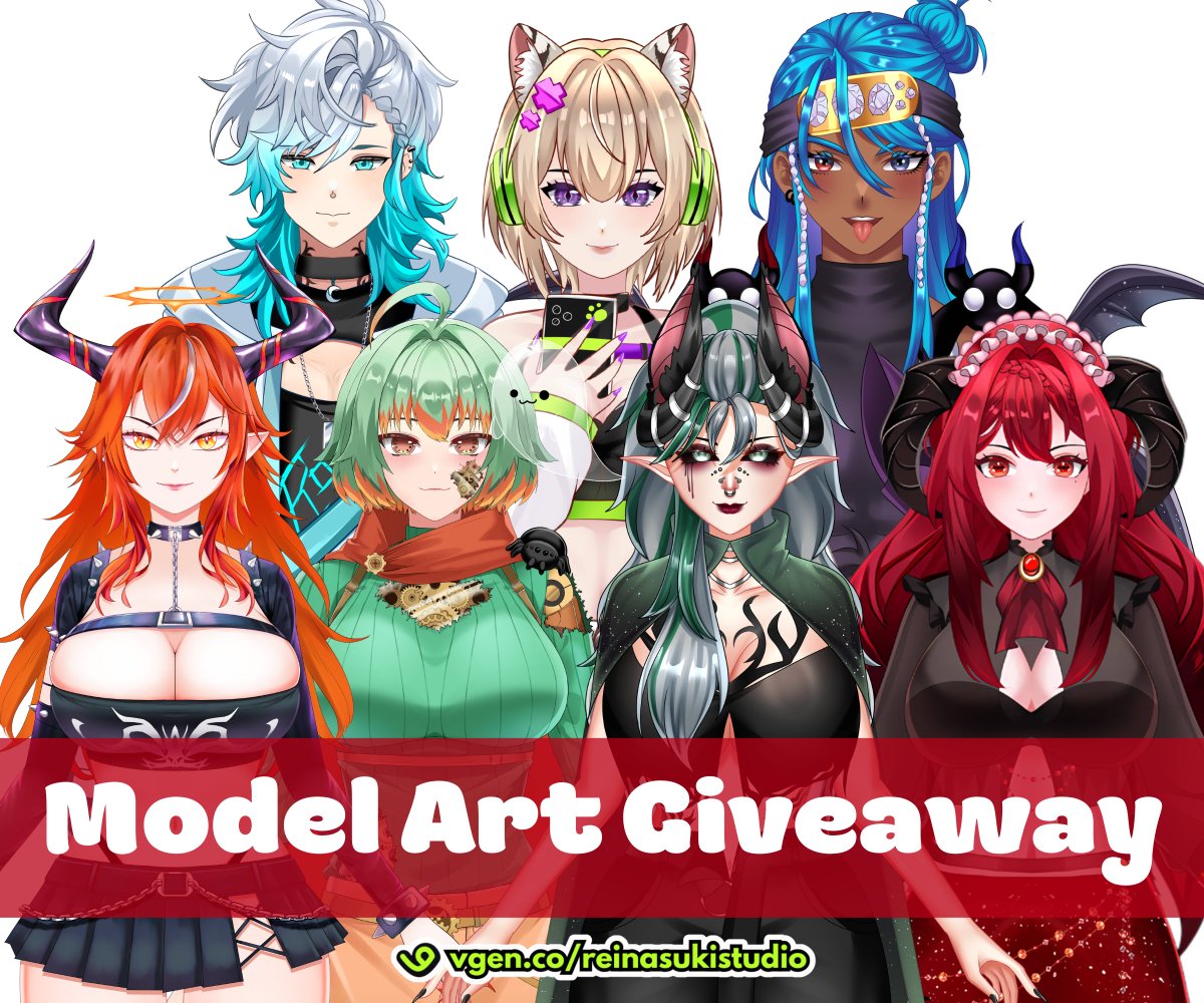 🍷VTUBER MODEL ART GIVEAWAY🍷

🎁 1 Winner will receive: 
Custom live2d model art + redesign if wanted! (rig not included!)

📝 To enter:
⊹ like + rt + follow my X
⊹ MUST comment your ref 

📢 Ends february 28th

#Vtuber #VTuberUprising #ENVtuber #Live2D