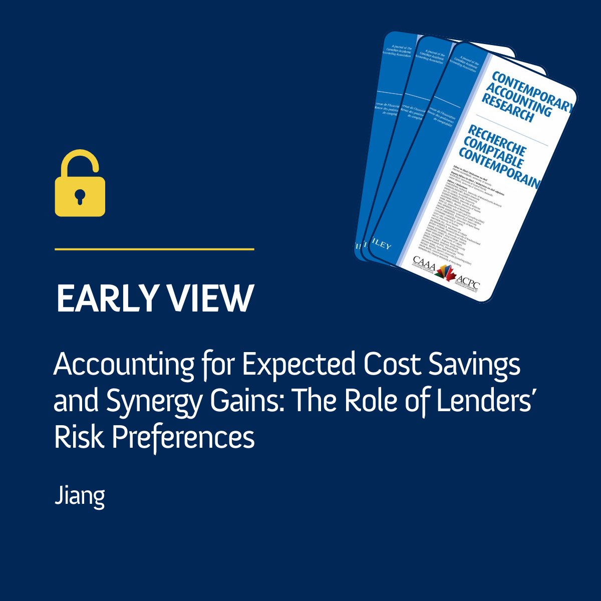 Contemporary Accounting Research tweet media