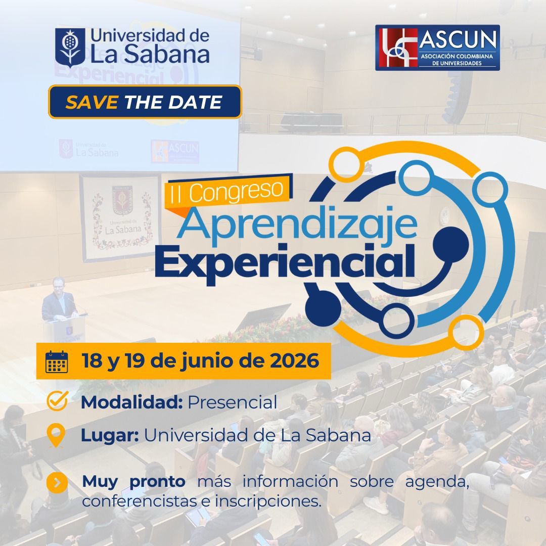 LiderEdu's tweet photo. II Congreso de Aprendizaje Experiencial 2026, se realizará los días 18 y 19 de junio de 2026 en Chía, Cundinamarca. Las postulaciones estarán abiertas del 15 de febrero al 15 de marzo de 2026.
Postulación de propuestas: https://t.co/DNMm7vx43h https://t.co/kLxPXGAfod