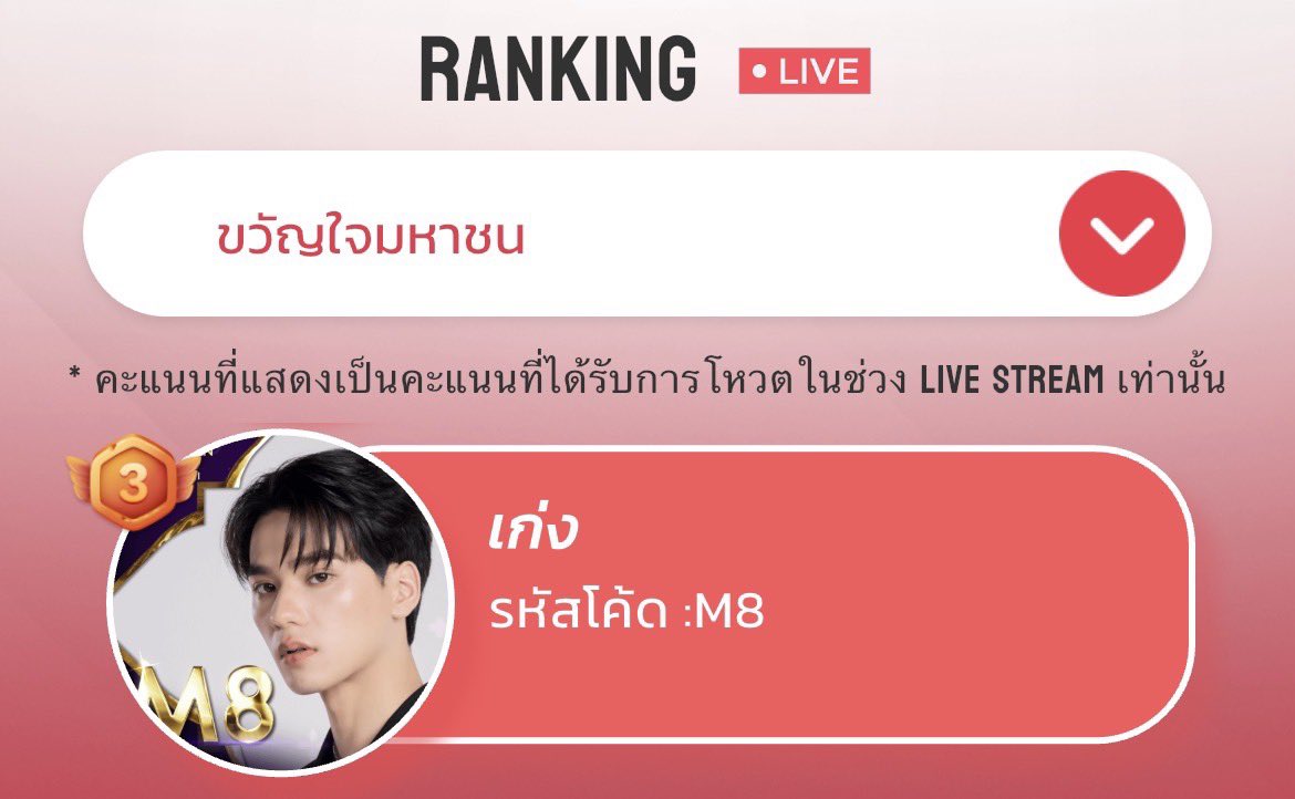 ꒰ ✩‧ #VoteforKNP | #KengNamping ◞˚ₓ ✧   

เราประคอง S1 อยู่อันดับหนึ่งได้ ส่วนของพี่เก่งM8 อยู่อันดับ3  (คะแนนเรียลไทม์เฉพาะยอดโหวตของวันนี้) เก่งกันมากเลยนะป้าโอ๋ มาสู้ไปด้วยกันอีกนะ  ปิดโหวต11มีนา😭🤍

𝟵𝗘𝗡𝗧𝗘𝗥𝗧𝗔𝗜𝗡 𝗔𝗪𝗔𝗥𝗗𝗦 𝟮𝟬𝟮𝟲 🏆

ทุ่มโหวตสาขา Drop all