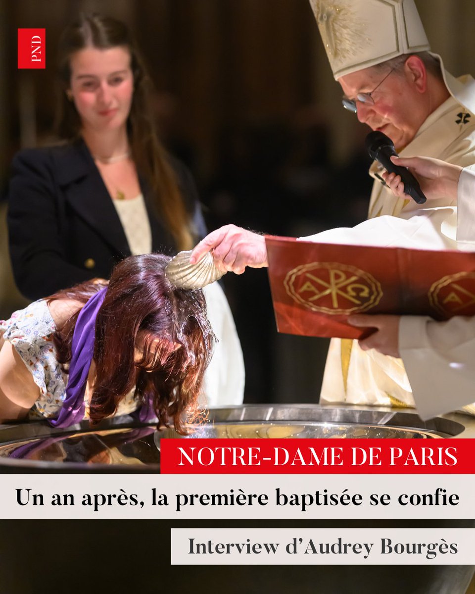 [ARTICLE OFFERT 📰]
Audrey Bourgès, 25 ans, baptisée lors de la Vigile pascale à <a href="/notredameparis/">Cathédrale Notre-Dame de Paris</a> l’an dernier, vit cette année son premier #Carême en tant que néophyte.

💬 Un an après, elle découvre ce temps liturgique avec un regard nouveau.

➡️ dioceseparis.fr/un-an-apres-la…
