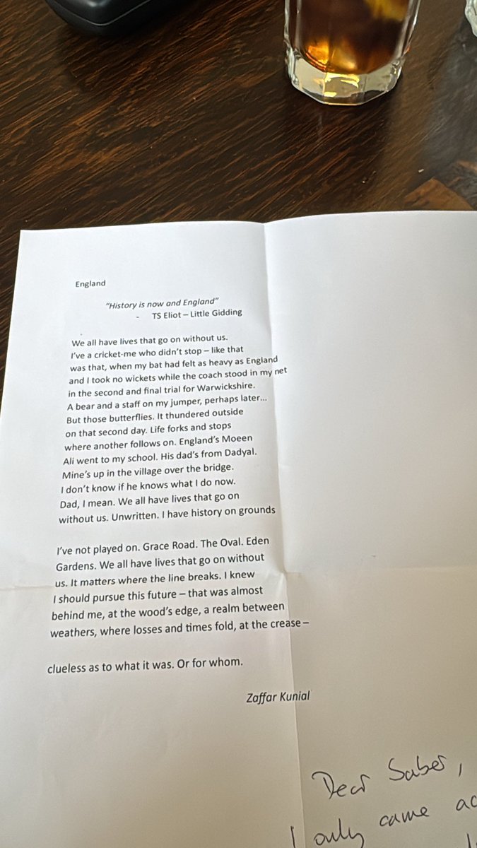 sk1832's tweet photo. @ZaffarKunial @FaberBooks 

A very kind friend sent this to me in the post. I read the poem a few days ago and as I do with poetry, I am reading again.    

Beautiful. https://t.co/C2hfEoVZaO