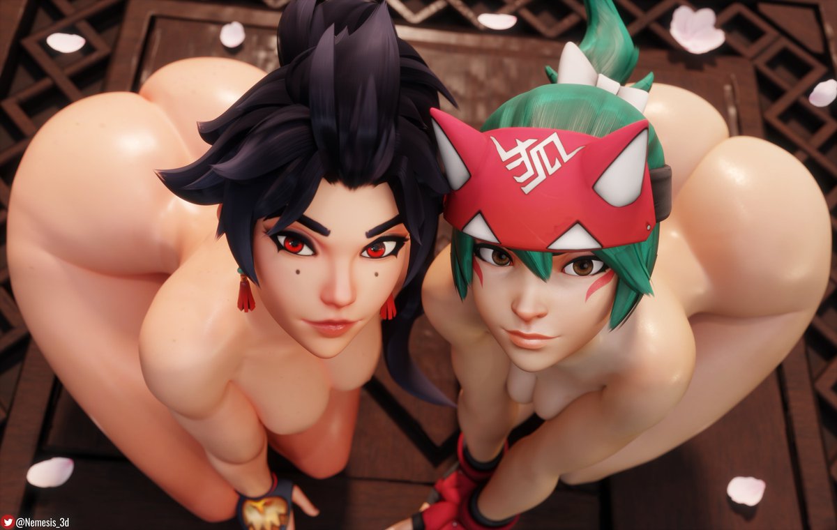⛩️Anran &amp; Kiriko await!🌸

Two THICC Asian cuties are ready and willing!

#Overwatch #NSFW