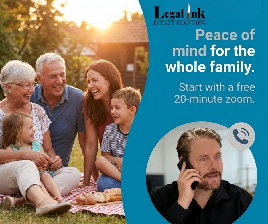 Legalink7's tweet photo. No matter your age or assets, an estate plan protects what matters most. Give your loved ones clarity and peace of mind. Let's create yours together. 💙 Contact us today!

#EstatePlanning #PeaceOfMind #LegalInk #ProtectYourFamily #PlanAhead https://t.co/wOPp0CPS4r