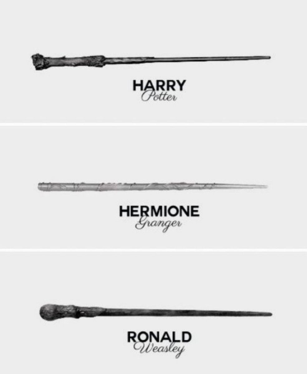 TheDailyHPotter's tweet photo. The Wands of the Trio 🪄 https://t.co/sxFeUN20h1