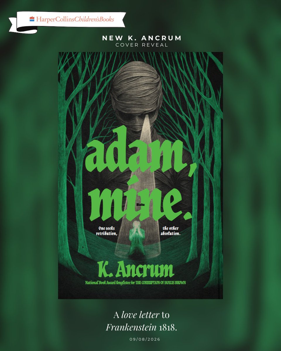 KaylaAncrum's tweet photo. I’m so happy to share the cover of ADAM, MINE with you all! My sweet little FRANKENSTEIN thriller.

I know some of you have REALLY been waiting for this and I’m so extremely excited for it to be out this September! https://t.co/cpbtNAC8dO