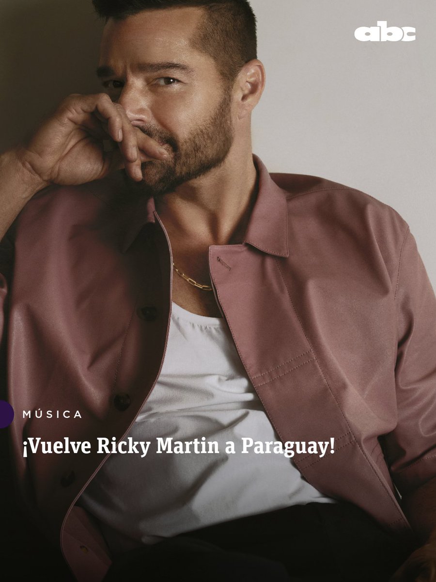 ABCDigital's tweet photo. #ABCMúsica | ¡ES OFICIAL! 😍

🥳 ¡Ricky Martin vuelve a Paraguay después de 15 años!

🗓️ Su gira “Ricky Martin Live 2026” llegará al Jockey Club de Asunción el 10 de abril.

📲 Leé más en https://t.co/0S44ZW2fCl https://t.co/MUdQitiSyQ
