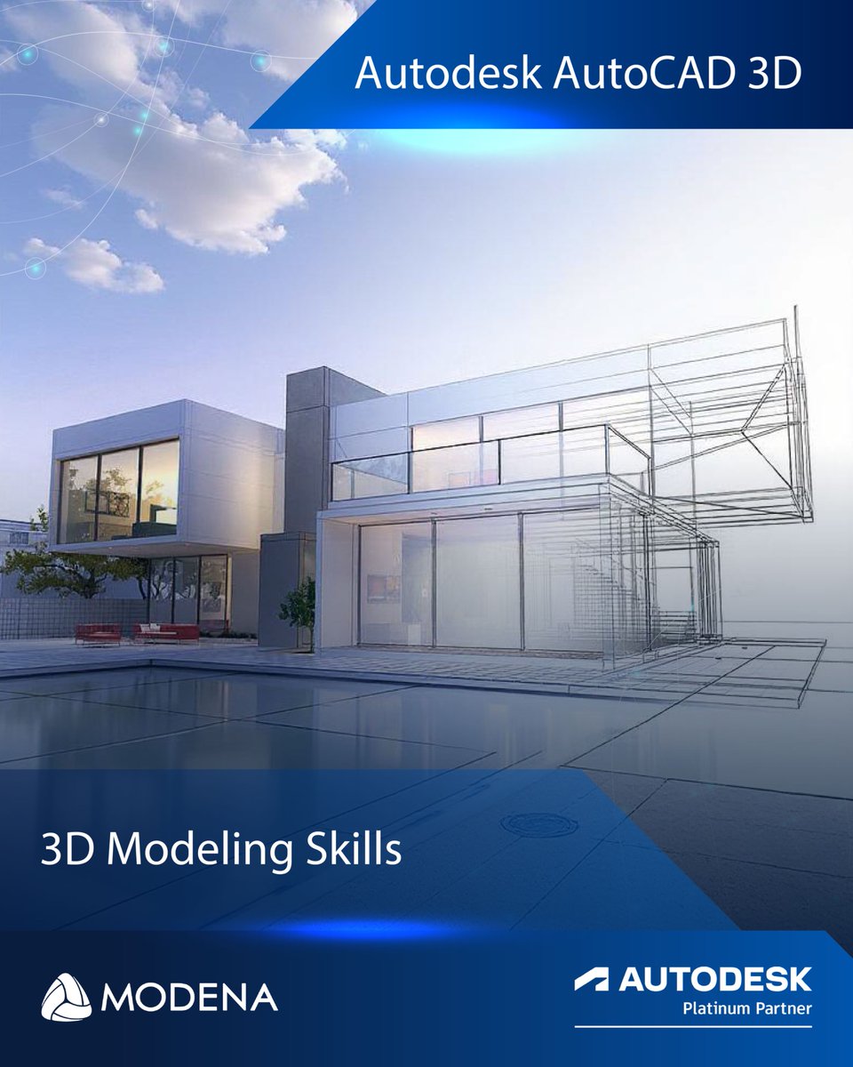 ModenaBIM's tweet photo. Ready to learn 3D modeling?

Our @autodesk AutoCAD 3D Drawing and Modeling course teaches surfaces, solids, and meshes for complex 3D design work.

Enroll now: https://t.co/7HL5JzR6sF

#Autodesk
#AutoCAD
#ModenaTraining https://t.co/Ryi6JXk8oS