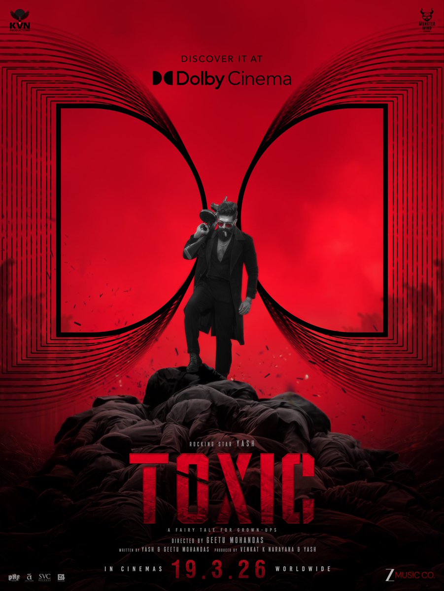 Dolby Cinema official poster for #Toxic

The first Dolby Vision-graded film to screen at Allu Cinemas, Hyderabad with 4K dual-laser projection and studio-grade Dolby Atmos sound.

As usual, #Dhurandhar2 will most likely get only a 2K DCP.