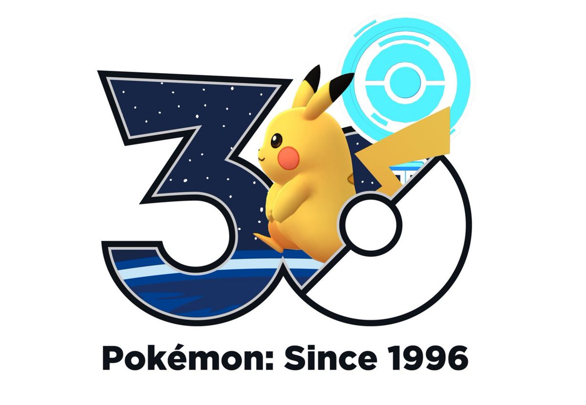 Versiones del logo del 30 aniversario de Pokémon para Pokémon Masters y para Pokémon GO