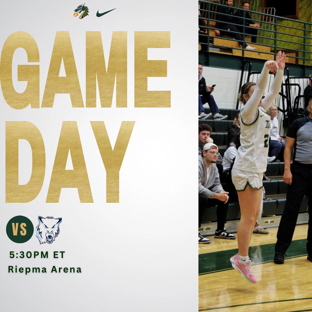 TiffinUWBB's tweet photo. GAMEDAY‼️

On the road to take on Northwood University. Tune in Dragon Nation! 

🆚 Northwood  📍 Midland, MI
🏟️ Riepma Arena   🕖 5:30PM ET 📺 FloSports

#TUWBB #WEGRIND https://t.co/3pYtLI2Bvw