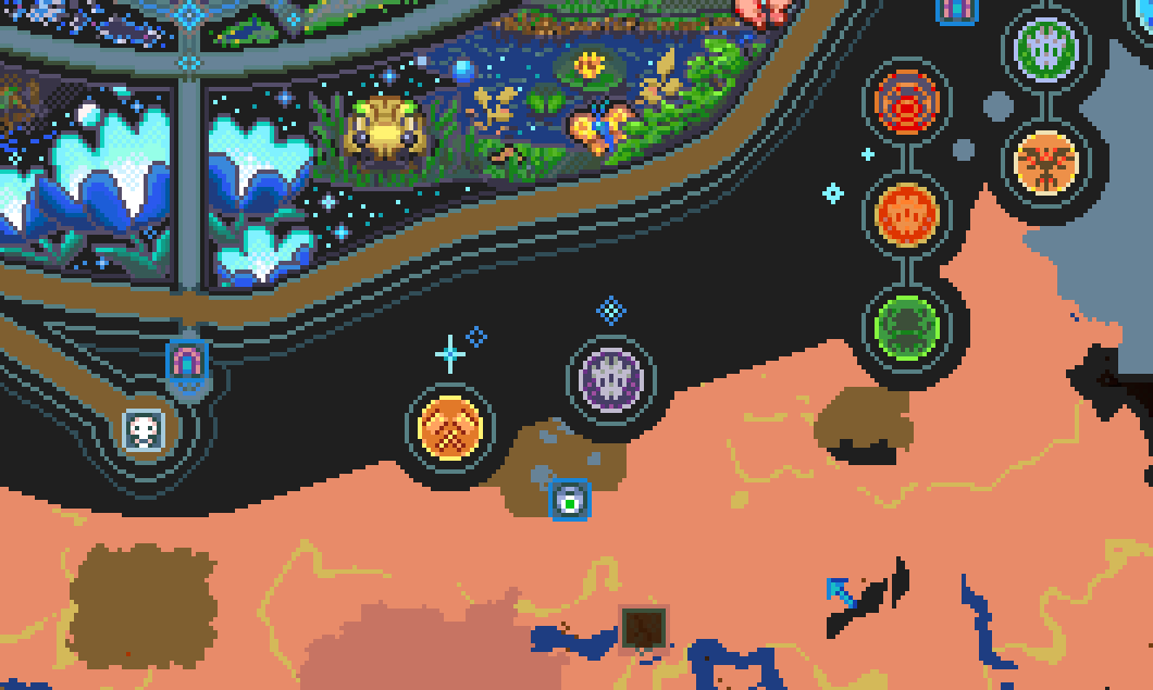 やっと新しいボスと戦えたからボスマーカーを追加したよ！
まだまだ新しいコンテンツいっぱいあると思うととても心躍る。楽しい楽しい楽しい！
#CoreKeeper