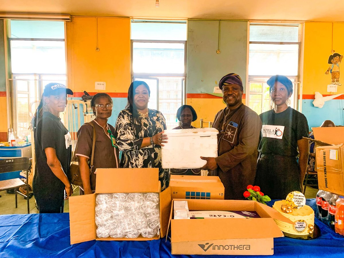 patelacare's tweet photo. PATELA CARE FOUNDATION COMMEMORATES INTERNATIONAL CHILDHOOD CANCER DAY 2026 AT PEADIATRIC ONCOLOGY WARDS UCH IBADAN 
"More than a gesture....It's a lifeline!
https://t.co/vAADBJoIbZ https://t.co/y9ZvWBAn66