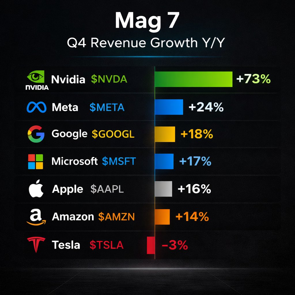 Mag 7 Q4 Year-Over-Year Revenue Growth