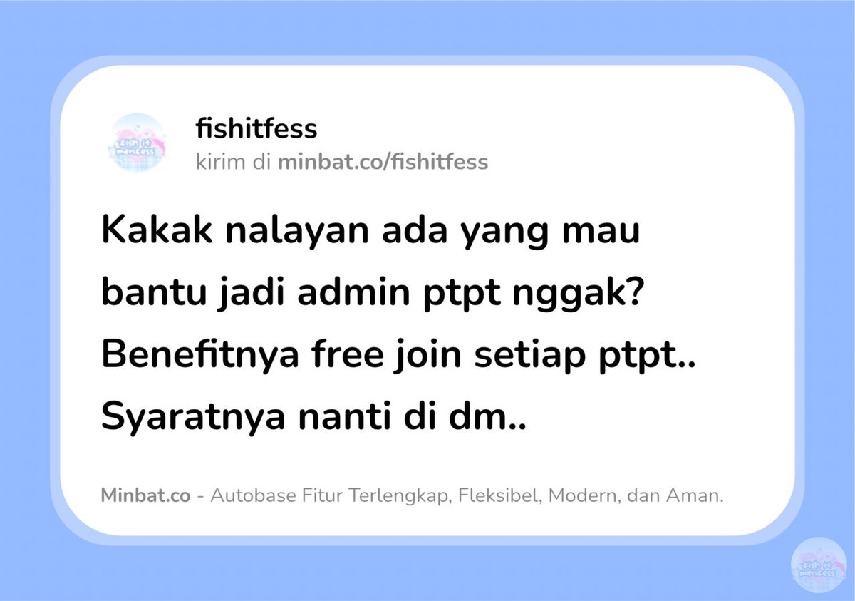 FISH IT FESS ‼️ WTT CANTUMIN UNAME tweet media