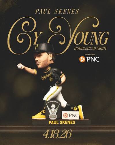 _ThePittStop's tweet photo. Your Pitt Stop boys will officially be in attendance at the Paul Skenes CY Young bobble head game on 4/18!

Yinz coming aht?

We’ll see you there

#LetsGoBucs https://t.co/d4a4MECYii
